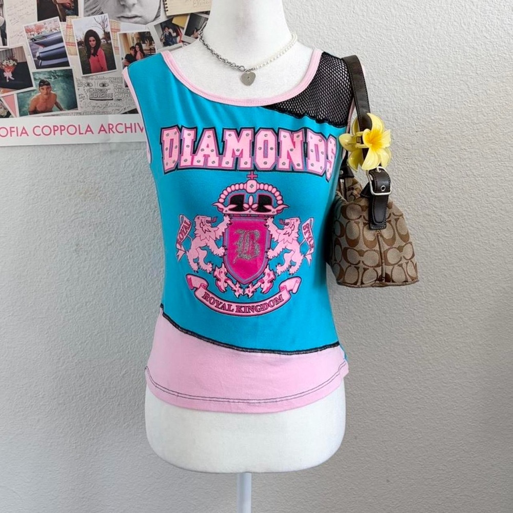 Vintage Y2K Deadstock Graphic Rhinestone Tank Top